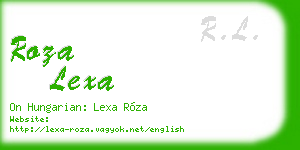 roza lexa business card